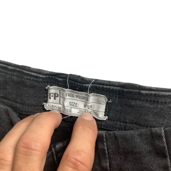 Free People Jeans Bootcut Flare Black Size 25 - Picture 3 of 8